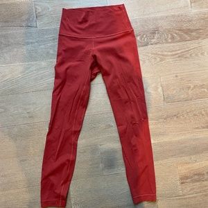 Lululemon Align High-Rise Pant, Color: Burnt Red, 25" length, Size 4